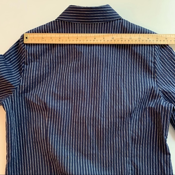 Vintage Alia Blouse Button-Front Striped Sz 8 NWT - Picture 10 of 12